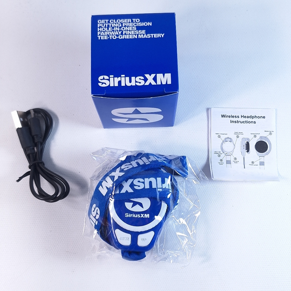 SiriusXM NWT PGA Blue Over Ear Single Headphone
